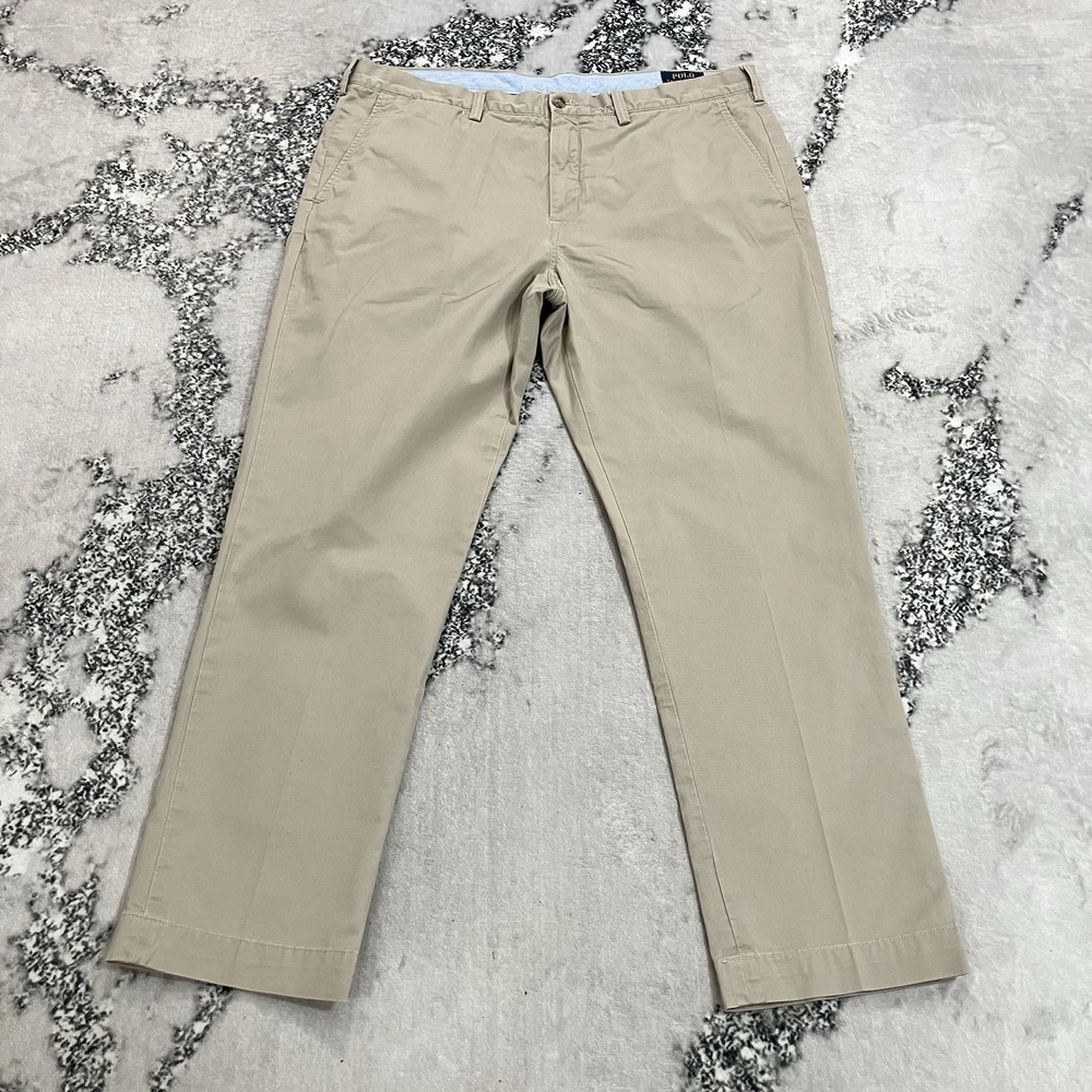Polo Ralph Lauren Stretch Straight Fit Chino Pants Men's Size 38x30 Beige Khaki